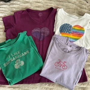 Life is good set of 4 crusher tees